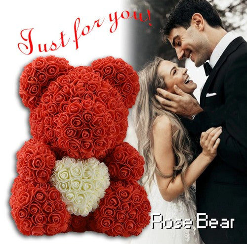 Valentine´s Rose Teddy Bear - FREE SHIPPING!