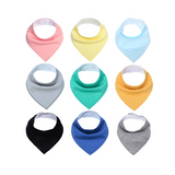 9-Pack Set of Baby Bibs for Drooling and Teething, Organic Cotton - FREE SHIPPING!