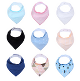 9-Pack Set of Baby Bibs for Drooling and Teething, Organic Cotton - FREE SHIPPING!