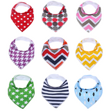 9-Pack Set of Baby Bibs for Drooling and Teething, Organic Cotton - FREE SHIPPING!