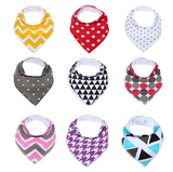 9-Pack Set of Baby Bibs for Drooling and Teething, Organic Cotton - FREE SHIPPING!