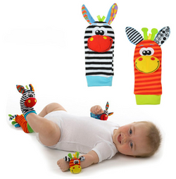 Baby Learning Wrist and Sock Rattle Sets - FREE SHIPPING!