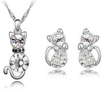Amazing Cat Necklace & Earrings Set -