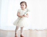 Baby Girl White Hollow Out Leggings